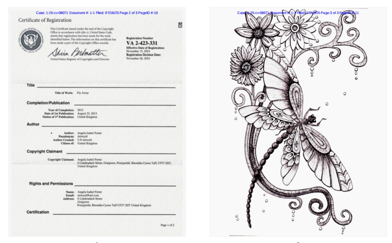 Angela Isabel Porter 版权