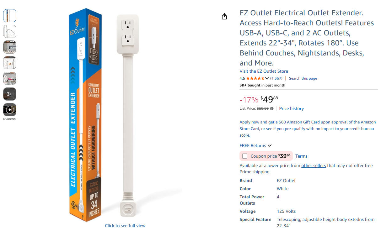 EZ OUTLET® 插座扩展器