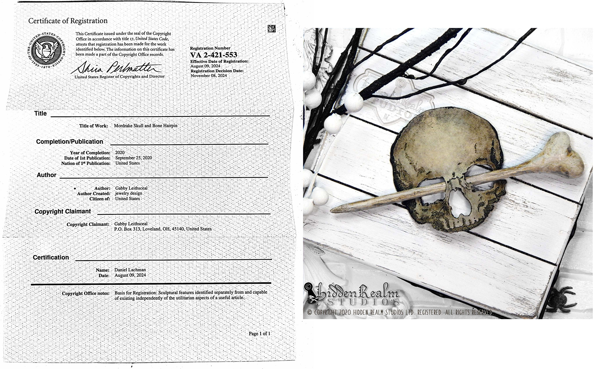 Leithsceal 骷髅发夹