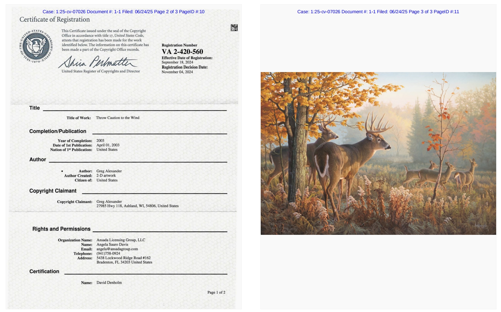 Greg Alexander 版权