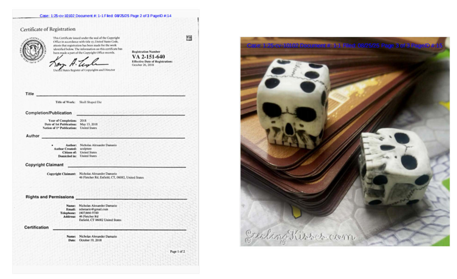 Nicholas DAmario骷髅版权