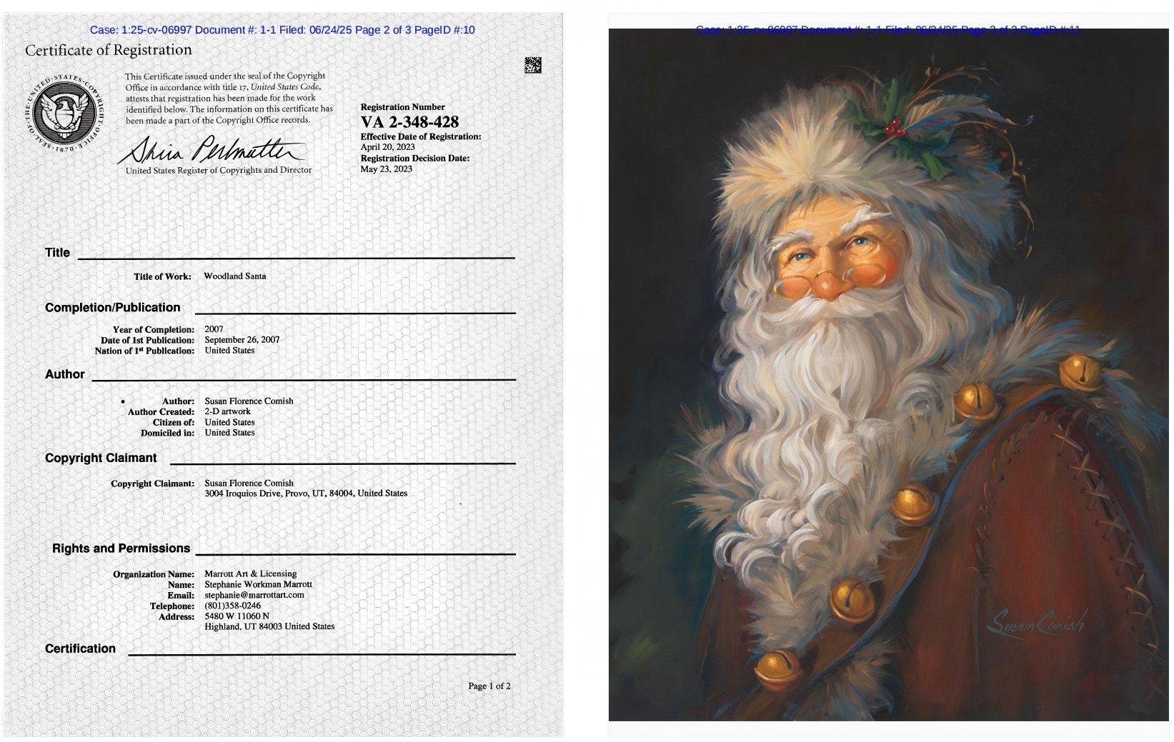 Susan Florence Comish 版权