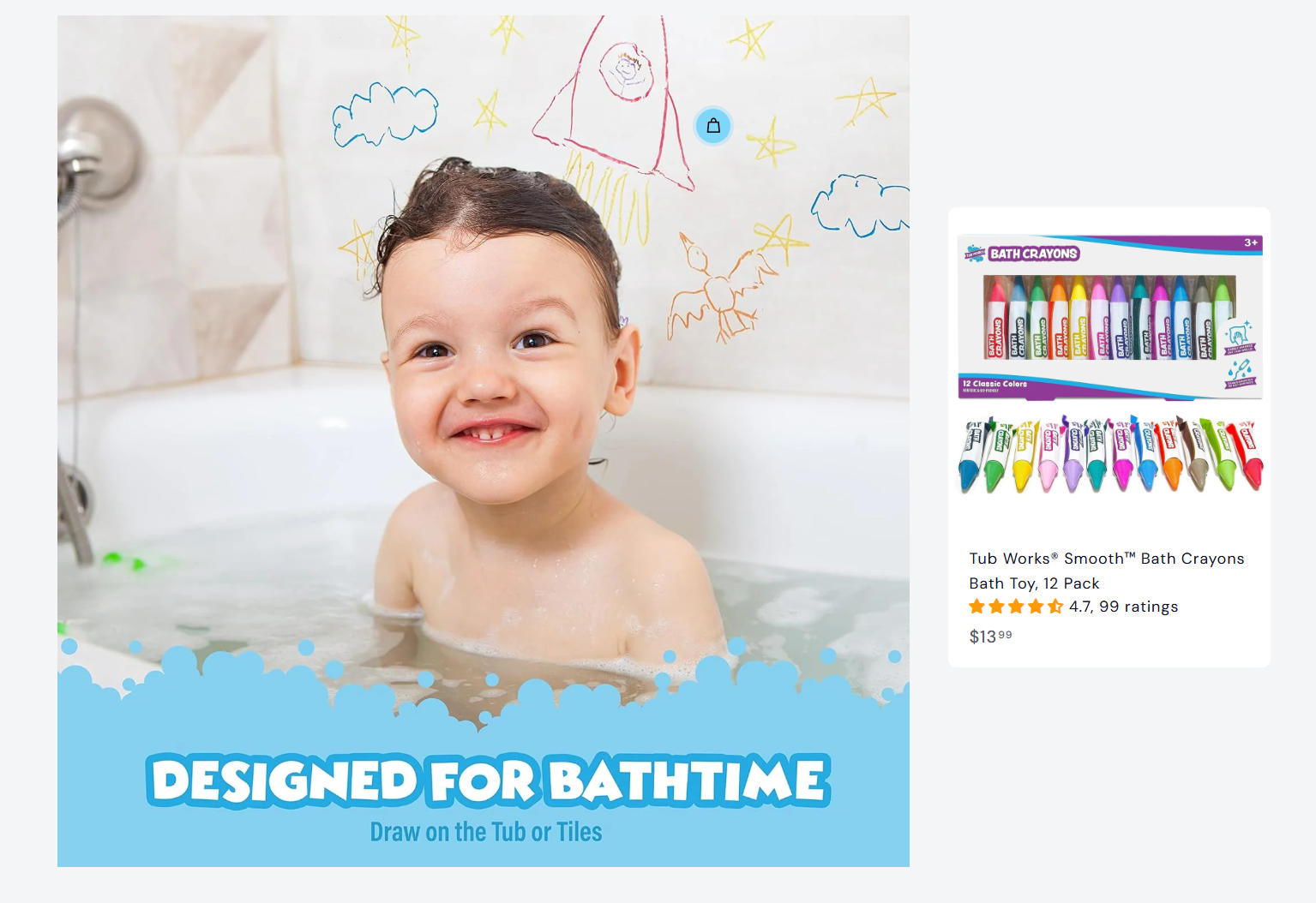 Tub Works 沐浴颜料和蜡笔