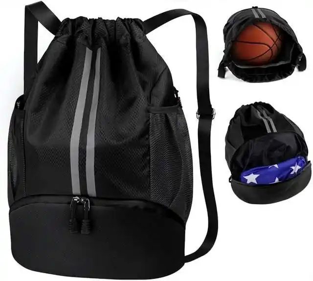 户外抽绳背包