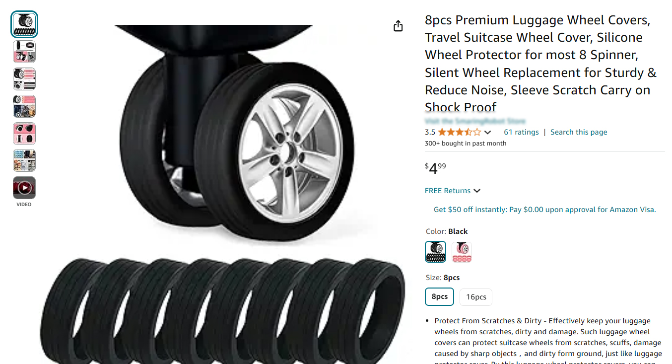 Lovitedo Luggage Wheel Cover行李箱滑轮保护套